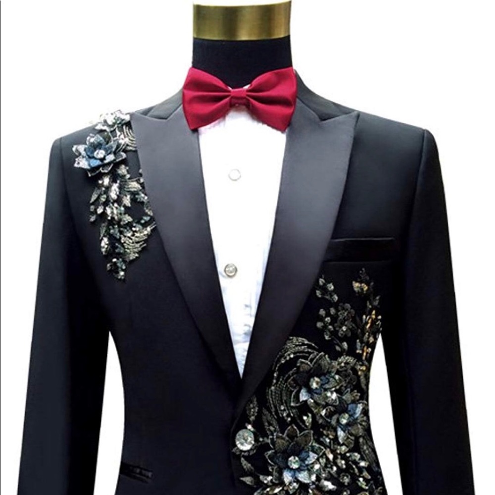 Mens Suit Blazer - Notched Lapel One-Button